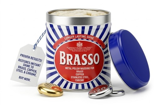 Brasso metal polish wadding - metal,